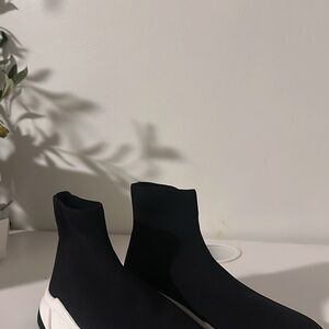 Steve Madden Black and White Sock Sneakers